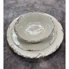 Crackle Design , cream color, melamine dinnerware, 12pcs, set for 4