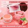 4PCS Strawberry & Bee Lip Balm Honey Pot, Vitamin E Lip Masks & Moisturizing Propolis Sleeping Lip Mask, Effective Reduces Lip Lines Prevention Dry and Cracked Lip Scrubs Exfoliator Smoothing Dry Lip Care