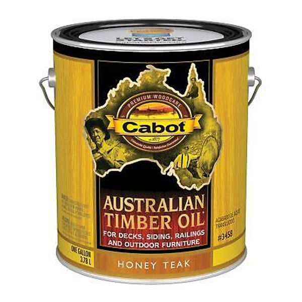 Australian Timber Oil Wood Stain and Protector Honey Teak 1 Gallon