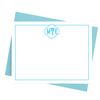 Monogram Note Cards with Envelopes, Personalized Stationery Set, Pack of 12 Flat Notecards