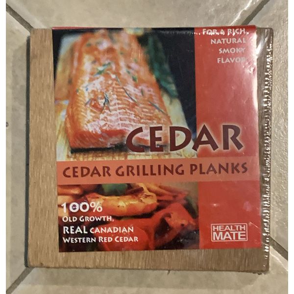 Health Mate Cedar Grilling Planks Set Of 2 Planks New 6” X 6”