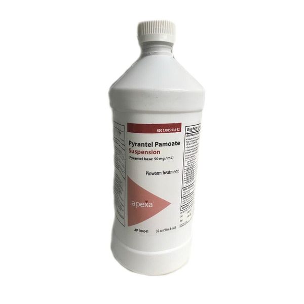 Apexa Pyrantel Pamoate Liquid 50mg 32oz Pinworm De-Wormer