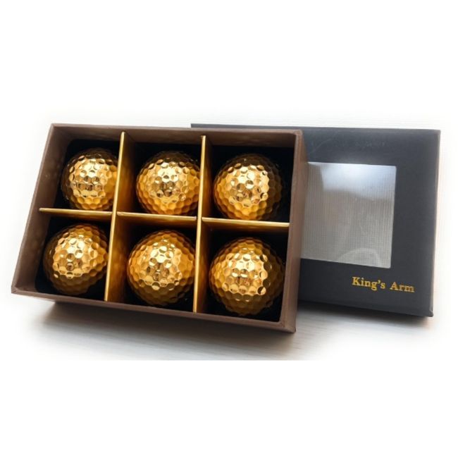 King's Arm Funny Unique Golf Ball Present Favor Gift (Gold)