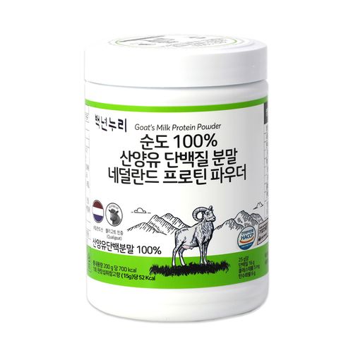 Baeknyeonnuri Pure 100% Goat Milk Protein Powder Dutch Protein Powder, 200g, 1 pc