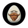 Cool egg with big beard for mustache Lovers PopSockets Swappable PopGrip