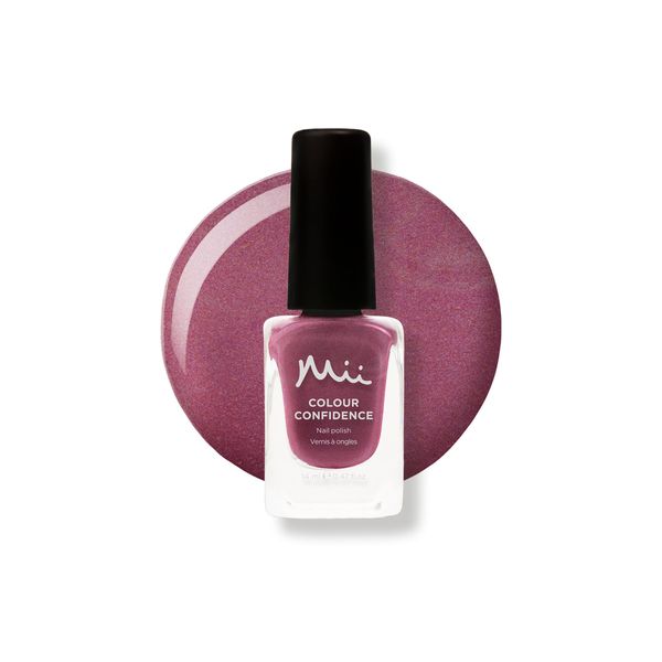 Mii Colour Confidence Quick Dry Nail Polish | Long Lasting Nail Polish & Fast Drying Nail Polish | Nail Strengthening Polish with Nourishing Formula | 14ml Nail Paint | Sweet Guava, Metallic Mid-Pink