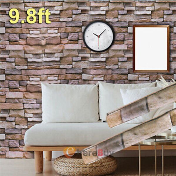 3D Brick Contact Paper Self Adhesive Peel &Stick Wallpaper Kitchen Countertop