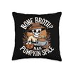 Bone Broth? Nah Pumpkin Spice Skeleton Throw Pillow