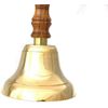 Retro Collections Solid Brass Wooden Handle School Dinner Hand Bell Reception Bell 29cm
