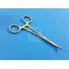 GOLD HANDLE MOSQUITO HEMOSTAT CURVED 5" + IRIS DISSECTING SCISSORS 4.5" STRAIGHT