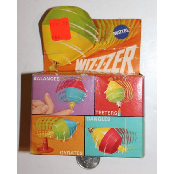 SEALED 1969 Mattel Wizzzer Whizzer Spinning Top NOS MISP New 1960s Toy Whirly