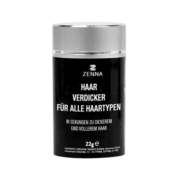 Premium Schütthaar 22g Streuhaar zur Haarverdichtung Haarpulver Haarauffüller gegen Lichte Stellen & Haarausfall (Mittelbraun)