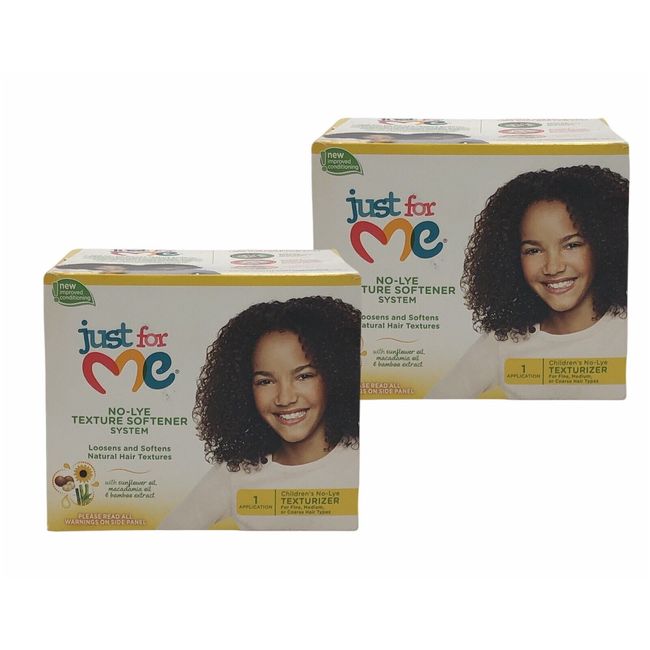 2 Pack Just For Me No Lye Texture Softener System Children Fine - Coarse 1 app