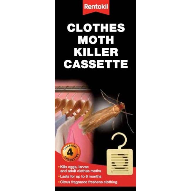 Rentokil Clothes Moth Killer Cassette Pack 4- pest control