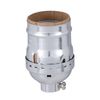 B&P Lamp® Short Keyless, Aluminum Medium Base Lamp Socket with Nickel Finish