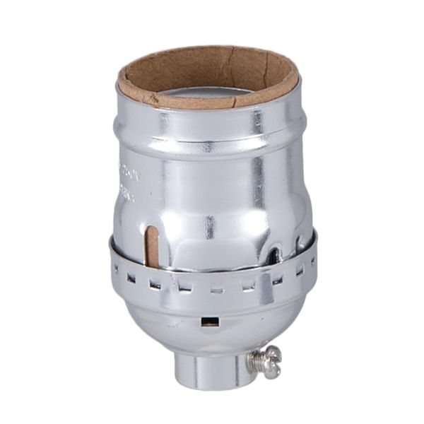 B&P Lamp® Short Keyless, Aluminum Medium Base Lamp Socket with Nickel Finish