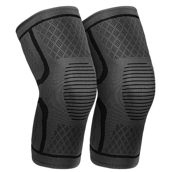 Pure Health Knee Support Brace Compression Sleeve for Arthritis, Joint Pain, Ligament Injury, Meniscus Tear, ACL, MCL, Tendonitis, Pain Relief (Pack 2 XL)