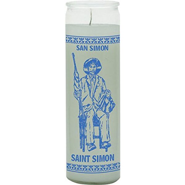 INDIO St Simon White Candle - Silkscreen 1 Color 7 Day