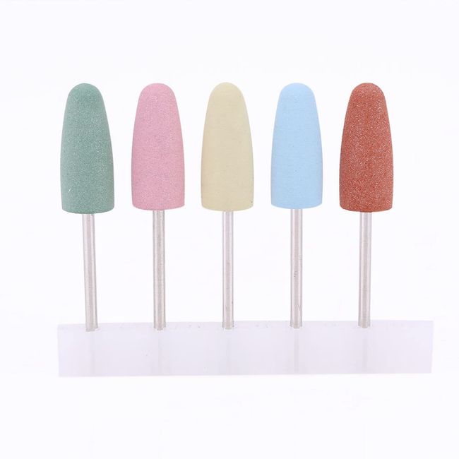 Nail Drill Bit for Cuticle Remove, Professional Electric File Bits Art Tools Sets Sanding Acrylic Gel Nails Edge Polish Cleaning DIY Manicure Polishing Kit Salon for Home Use Great Gift 5Pcs