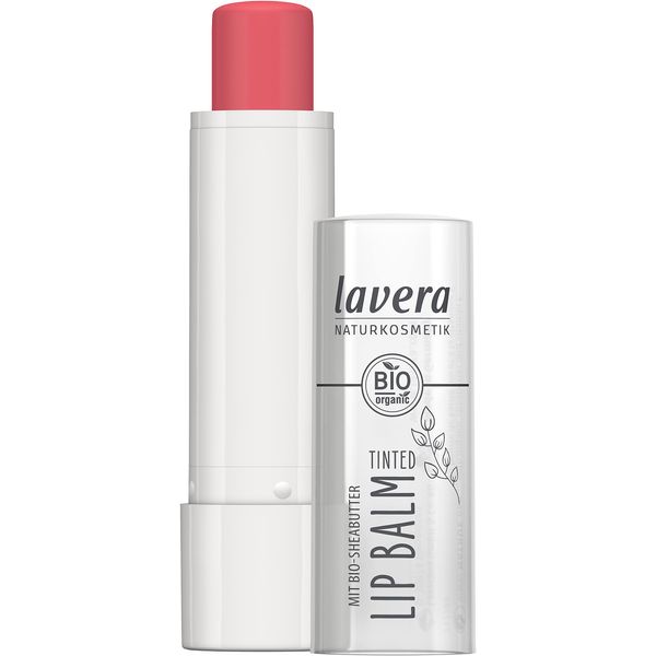 lavera Tinted Lip Balm - Fresh Peach 01 - Lippenbalsam - glutenfrei - ohne Silikone - ohne Mineralöl - ohne Mikroplastik - Hochwertige Bio-Inhaltsstoffe - Vitamin E - Bio-Sheabutter - 4,5g