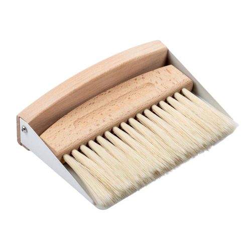 JP Number Broom Dustpan Set, Tabletop Broom, Compact, Desk, Keyboard, Brush, Convenient Storage, Magnetic Included, White