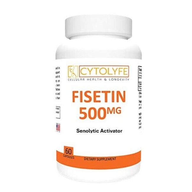 FISETIN 500mg | 500mg Fisetin Per Capsule 60 Capsules Therapeutic Dose Senolytic