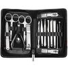 PhantomSky Nail Clipper Set, 15-Piece Multi-Functional Stainless Steel Nail Care Set, Scissors, Acne Removal, Portable, Stainless Steel Pedicure Set, Nail Clipper Cleaner, Manicure, Essential Set, For Hands, Feet, Face, Stylish, Portable, Storage Case Inc