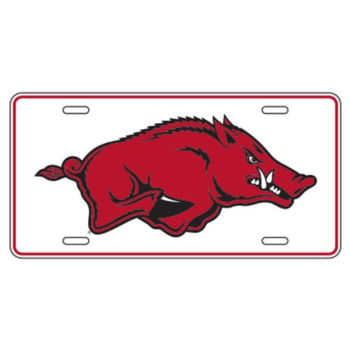 Craftique Arkansas Razorbacks TAG (WHT/RED HOG Metal TAG (11232))