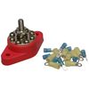 5/16" (Red) Distribution Stud Junction Post -8 Terminal Block- Buss Bar Kit