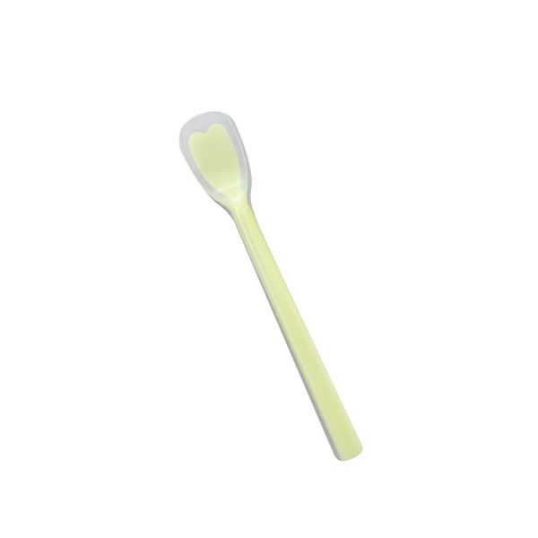 Saitou Industrial Soft Rubber Spoon, Silicone, One-Piece Type, Yellow-Green, Regular