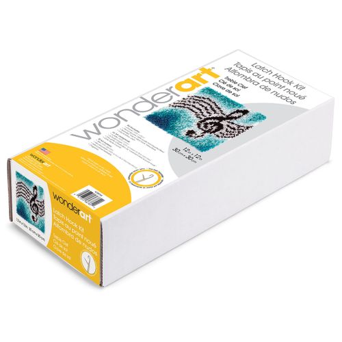 Wonderart Treble Clef Latch Hook Kit, 12" X 12"