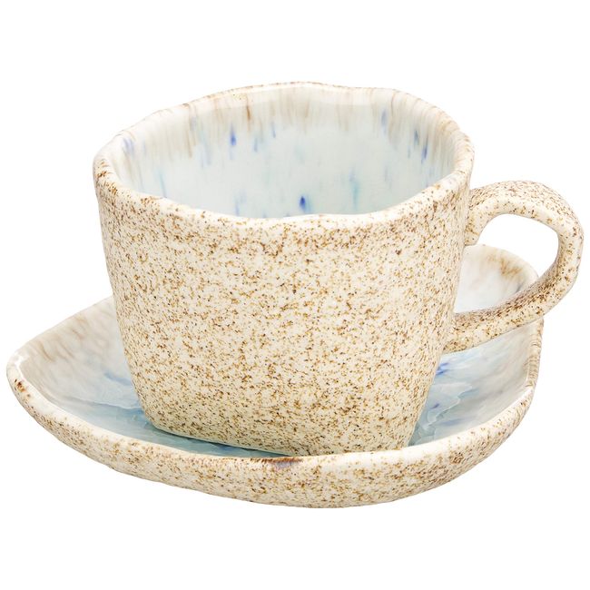 Mino Ware 588-25 Coffee Bowl Plate, Cool Breeze, Blue