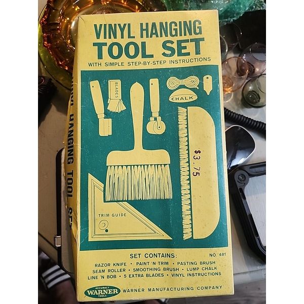 Vintage Warner Vinyl Hanging (Wall Paper) Tool Set No 481 1960's