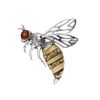 Milena Brooch Silver and Baltic Amber Bee
