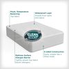 AllerEase CleanBoost Plush Knit Soft Waterproof Mattress Protector Full Size Allergen Barrier Temperature Balancing Machine Washable Mattress Cover with Elastic Anchor Bands Mattress Cover (White)