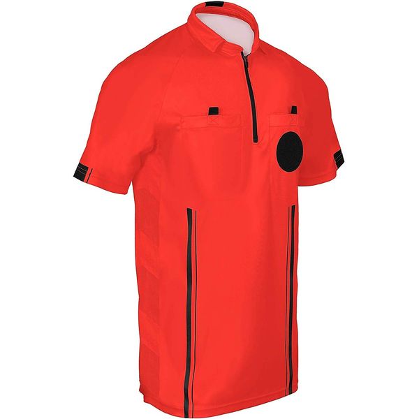 New! 2018 Soccer Referee Jersey (2018 Red, Adult Medium)