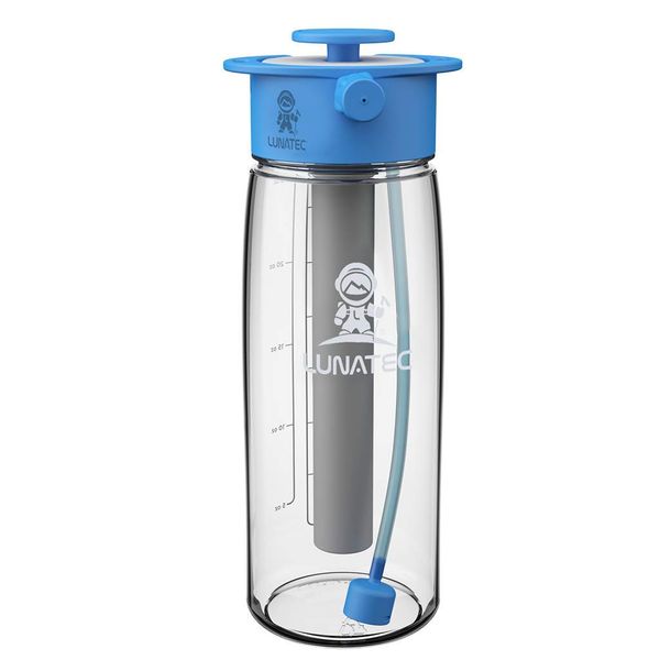 Lunatec Hydration Spray Water Bottle is a pressurized personal mister, camp shower and sport water bottle in one easy-to-use BPA free bottle.