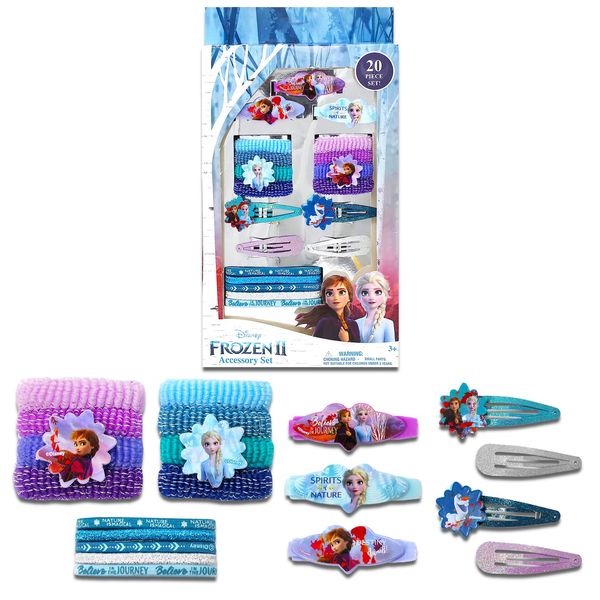 Hair Snap Clips Barrets with Plastic Motifs (8 Clips, Frozen-2)