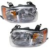 Driver and Passenger Side Headlights For Ford Escape 2001-2004 Halogen w/ Bulb/s