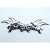 2pcs Custom Head Side Emblems 3D Badges Nameplate Replacement for Ram 1500 2500 3500 (Chrome)
