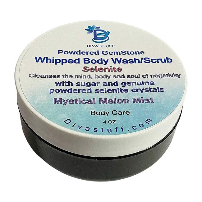 Whipped Wash/Scrub With Powdered Selenite Gemstone, Rid the Mind, Body and Soul