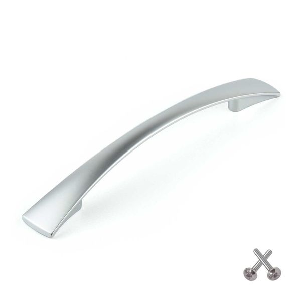 Taper Bow Kitchen Cabinet Door Handle, Cupboard Drawer Bedroom Furniture Handles 128mm Aluminium