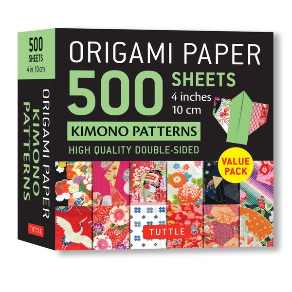 Origami Paper 500 sheets Kimono Patterns 4" (10 cm): Tuttle Origami Paper: Double-Sided Origami Sheets Printed with 12 Different Traditional Patterns