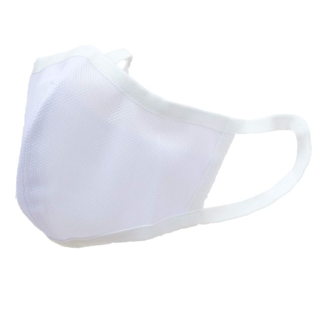 hamon AG Mitzfuji Saliva Spread Prevention Sports Mask, White, Size L, Suitable for Sports, Washable, Made in Japan