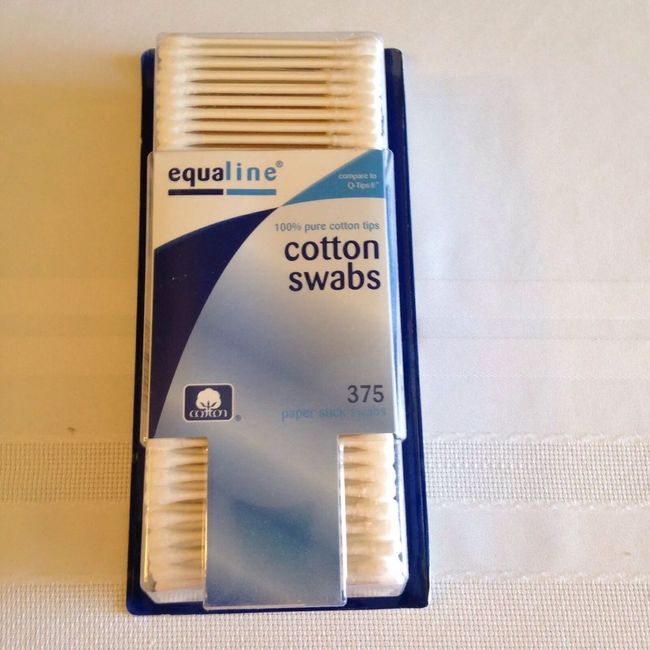 Equaline Cotton Swabs - 100% Pure Cotton Tips - 375 Swabs Brand New and Sealed