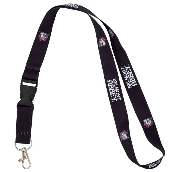 Desert Cactus Belmont Abbey College Lanyard Crusaders Car Keys ID Badge Holder Keychain Detachable Breakaway Snap Buckle (Black)