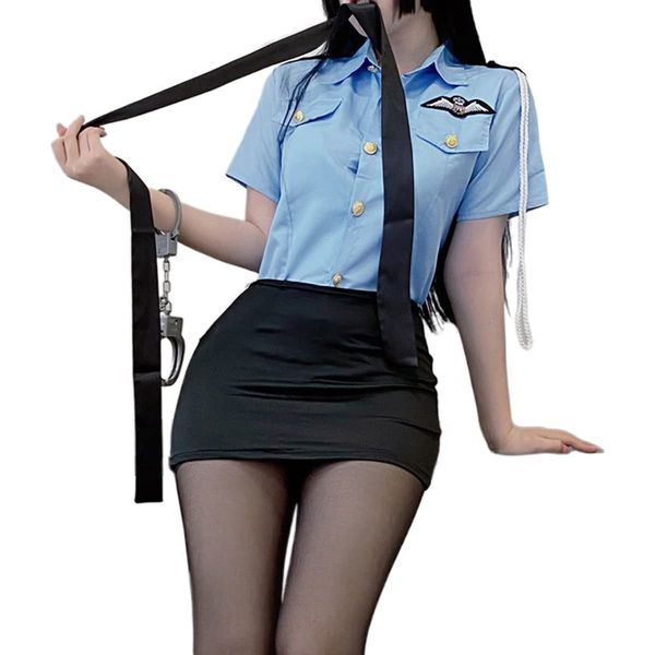 Harukita Women's Police Costume, Cosplay, Police, Police, Women's, Policeman Costume, Police Uniform, Mini Skirt, Adult, Party, Fancy Dress, Sexy Police