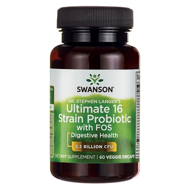 Swanson Dr. Stephen Langer's Ultimate 16 Strain Probiotic with Prebiotic Fos ...