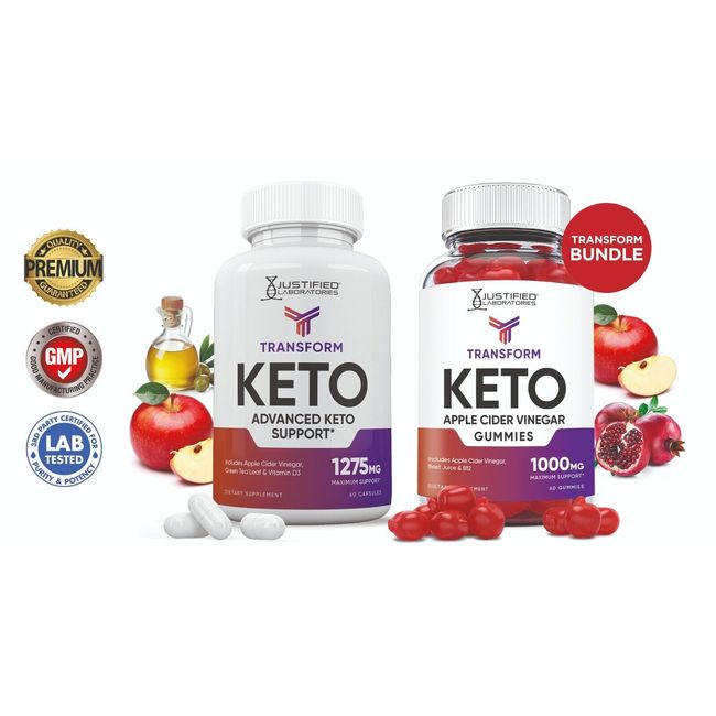 Transform Gummies & Keto ACV Pills 1275MG Bundle