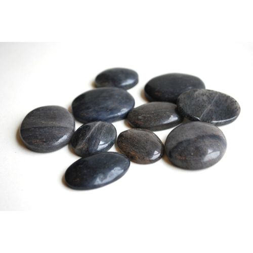 Reiki Healing Energy Charged Blue Aventurine Crystal Palm Stone (3 x 4 cm Approx) Including Crystal Description & Beautifully Gift Wrapped